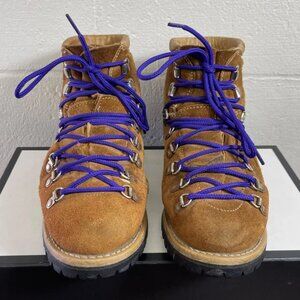 Vintage Dunham Brown Suede Mountaineer Hiking Ankle Boots Lace up Men's 7.5 M